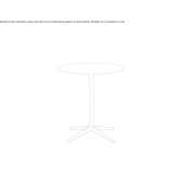 Round high side table with cast iron base Cohoe