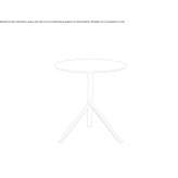 Foldable high side table Canzo