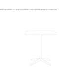 Square high side table with cast iron base Cohoe