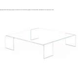 Square glass coffee table Ramona