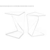 Glass or metal side table Cusago