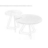 Round coffee table with a glass or marble top Marrara
