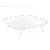 Coffee table made of wood and glass Tous