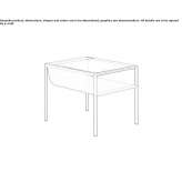 Rectangular metal coffee table with integrated magazine rack Altinkum