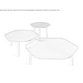 Glass coffee table with painted metal base Zhitnevo