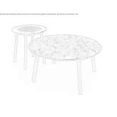 Round coffee table with a marble or glass top Rosslea