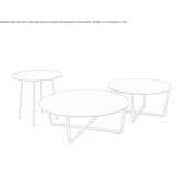 Round steel coffee table Cookham