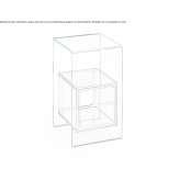Glass coffee table with storage space Cosmesti