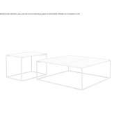 Coffee table made of steel and wood Odin