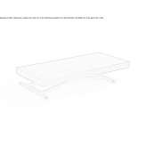 Rectangular walnut coffee table with height adjustment Axintele