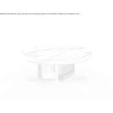 Round coffee table made of Calacatta marble Farnay
