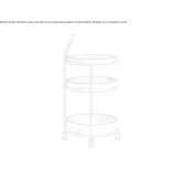 Coffee table/cart in steel and wood Halmstad