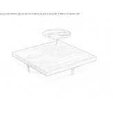 Low square walnut coffee table Evje