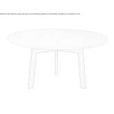 Round oak coffee table Soca