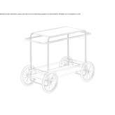 Steel side table on wheels Ruurlo