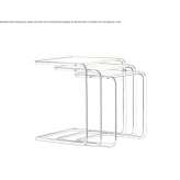 Side table in steel and wood Contla