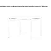 Round coffee table with a metal base and HPL top Vervins