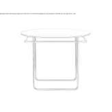 Round coffee table made of glass and steel Forres