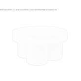 Low round coffee table made of fiber cement Alderley
