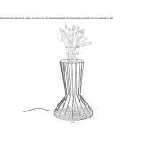 Round steel coffee table with lighting for the living room Leorda