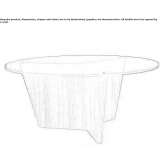 Wood and glass coffee table with 3-star base Apazapan