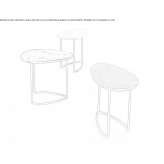 Marble high side table Leglise