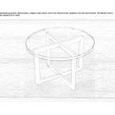 Low, round, glass coffee table Ampuis
