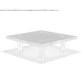 Square coffee table made of solid wood Burlats