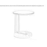 Metal side table Liutizh