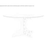 Round coffee table made of marble and glass Antikyra