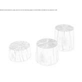 Round cedar wood coffee table Orentano