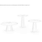 Low round aluminum coffee table Garessio