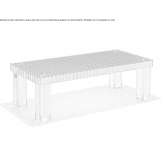 Rectangular coffee table made of solid wood Burlats