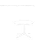 Round coffee table with a cast iron base Cohoe