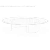 Round, glass coffee table for the living room Scordia