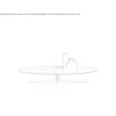 Oval wooden coffee table Agassiz