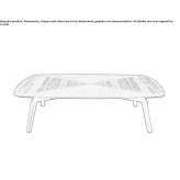 Rectangular ash coffee table Burlats