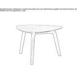 Triangular ash coffee table Burlats