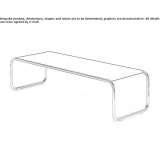 Rectangular side table made of laminate Zelmeni