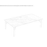 Rectangular marble coffee table for the living room Moriarty