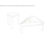 Triangular marble coffee table Stiava