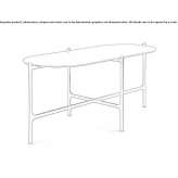 Tanned leather console table Diges