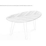 Oval wooden coffee table Tequesta