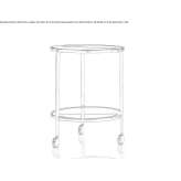 Low aluminum coffee table on wheels Laishevo