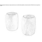 Round coffee table in marble and leather Quiriego