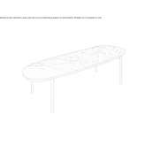 Oval marble coffee table Tabara