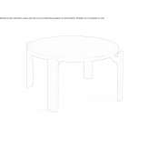 Round coffee table made of beech wood Xolotla