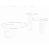 Round wooden side table Sutri