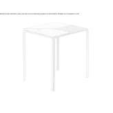 Square marble high side table Salvada