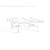 Square coffee table with a marble top Burlats